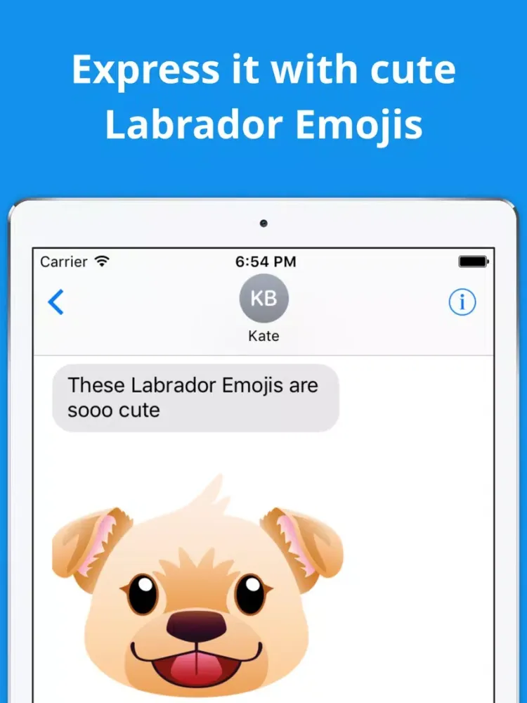 Labramojis - Labrador Retriever Emoji & Stickers! iPad 应用截图