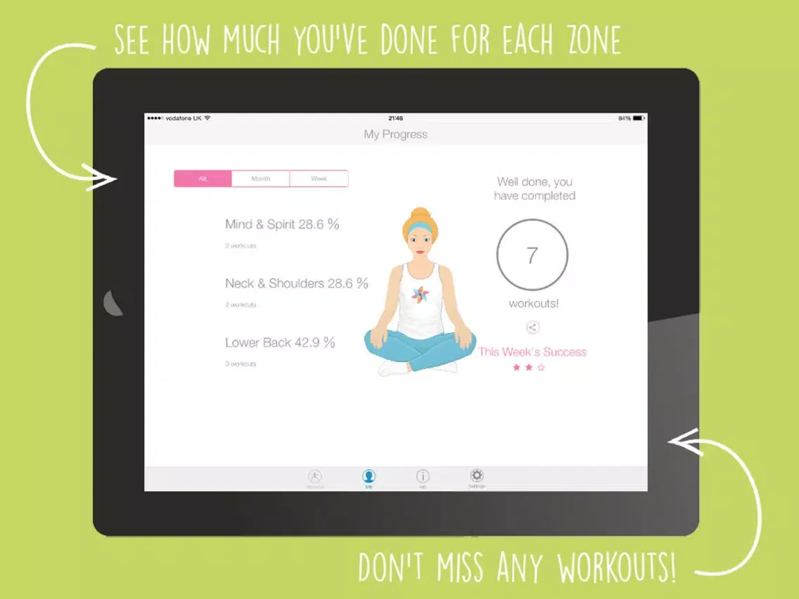 Zrzuty ekranu WellMama Lite Postnatal Yoga iPad 