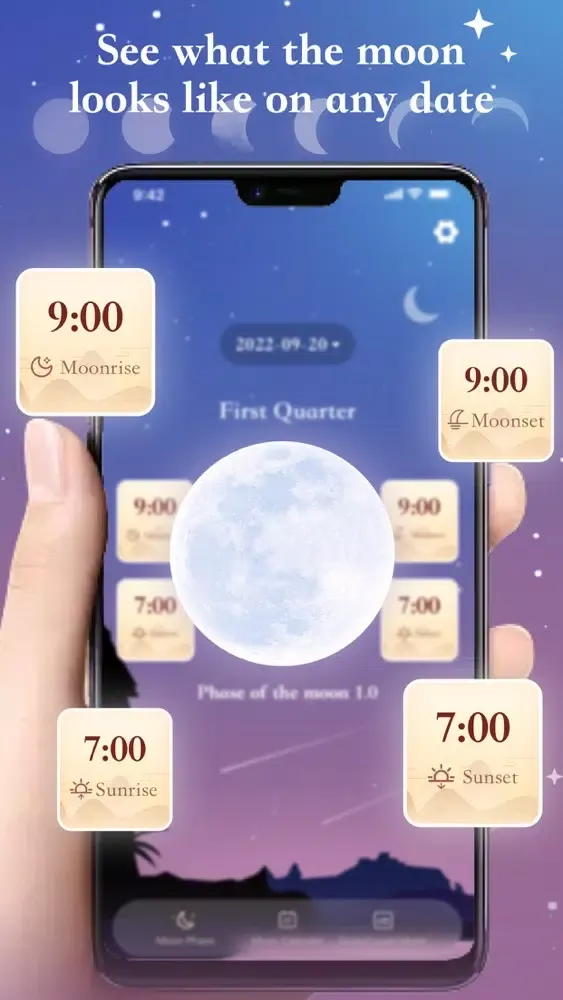 ภาพหน้าจอของ Pro Moon Phase-Moon Calendar