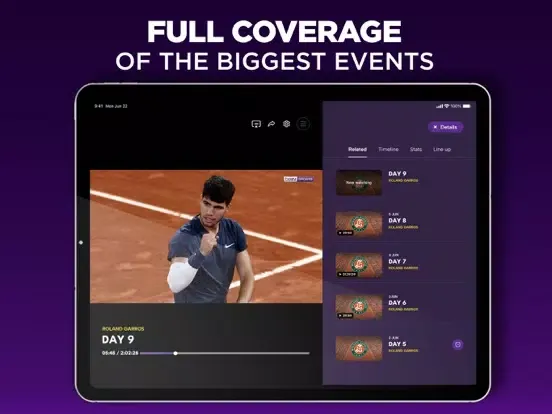 Capturas de pantalla de beIN SPORTS CONNECT APAC iPad 