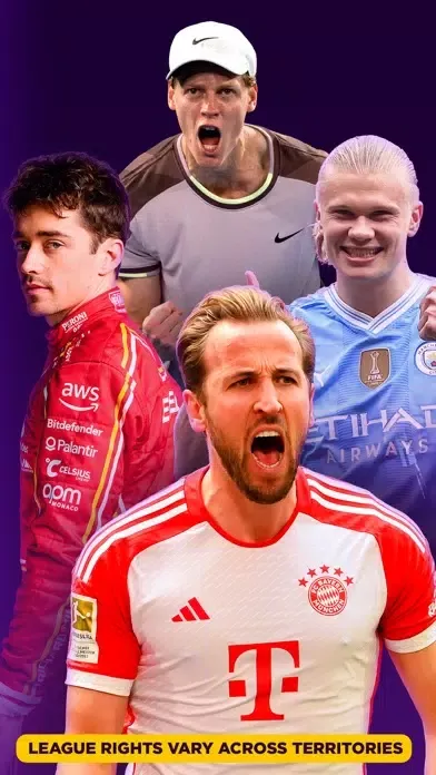 Capturas de pantalla de beIN SPORTS CONNECT APAC