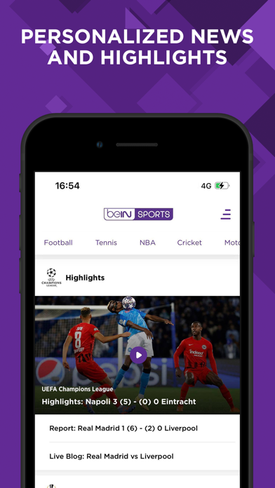 beIN SPORTS سکرین شاٹس