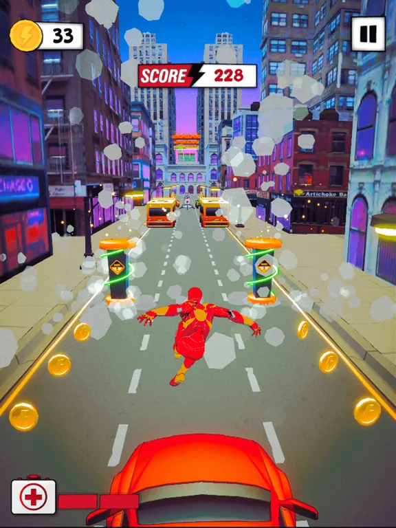 Superhero Run Robot Invasion iPad 应用截图