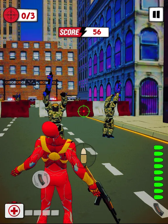 Superhero Run Robot Invasion iPad 应用截图