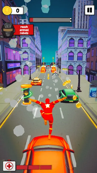 Superhero Run Robot Invasion应用截图