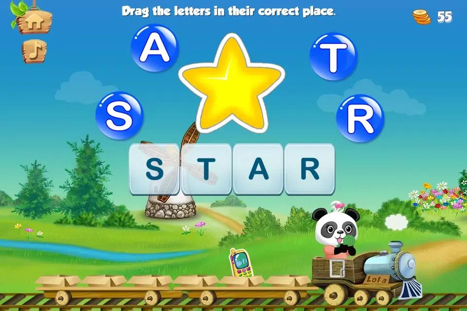 Ảnh chụp màn hình của Lola’s Alphabet Train