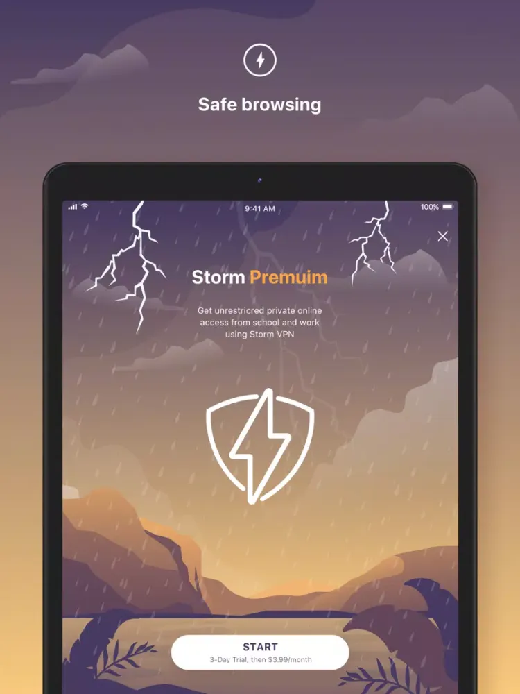 ภาพหน้าจอของ Storm VPN - Safe and Secure iPad 
