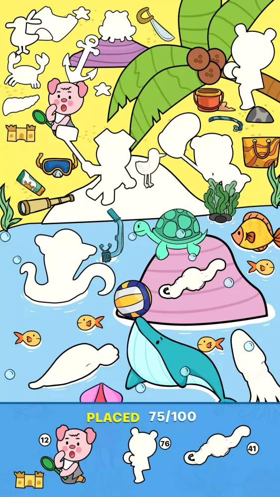 Скриншоты Cartoon Sticker Book - IQ Game