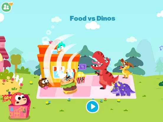 Capturas de pantalla de Gogo Food vs Dinos iPad 
