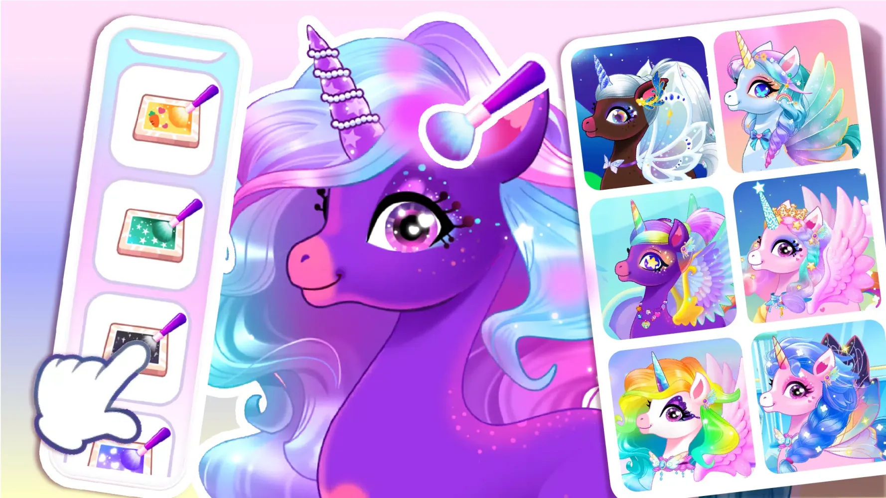 Capturas de tela do Unicorn Dress up