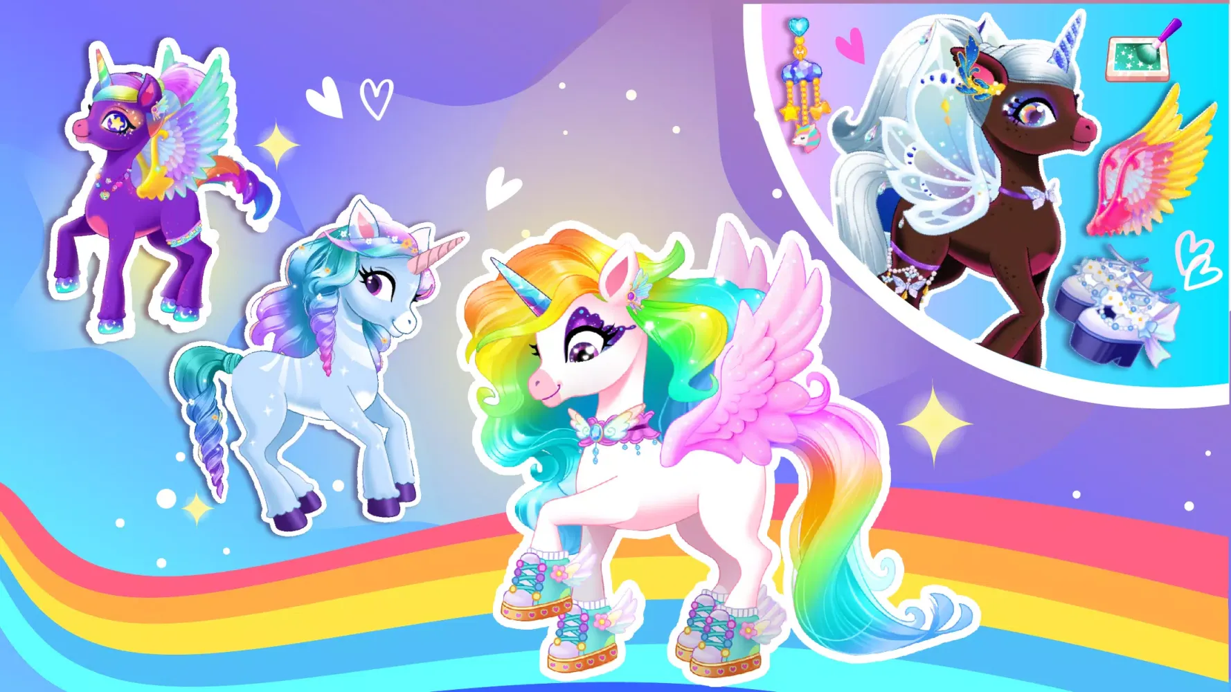 Capturas de tela do Unicorn Dress up
