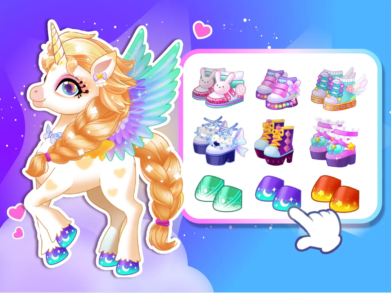 Capturas de tela do Unicorn Dress up