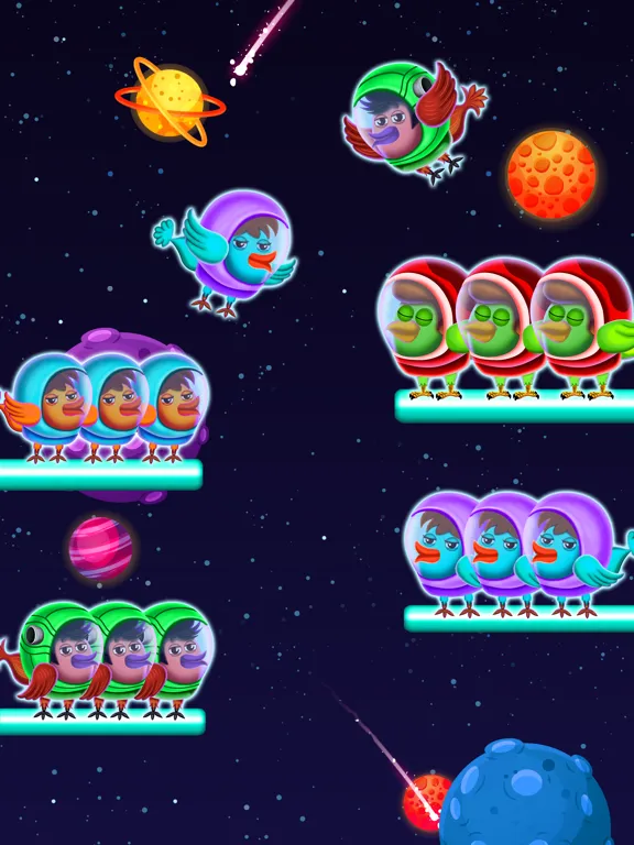 Space Bird Sort - Bird Games iPad  Screenshots