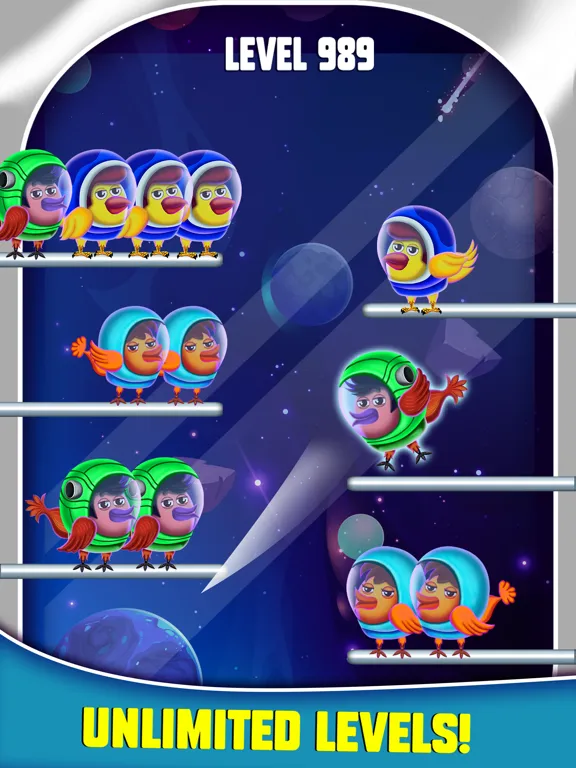 Space Bird Sort - Bird Games iPad  Screenshots