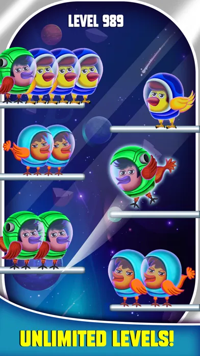 Space Bird Sort - Bird Games Screenshots