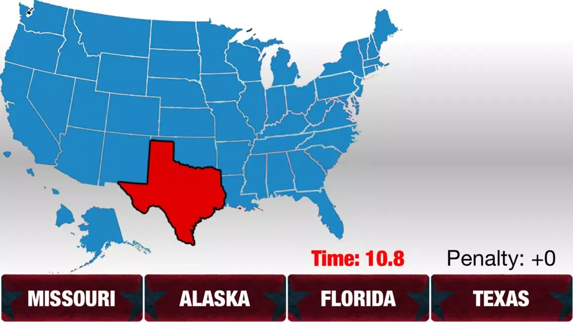 Ảnh chụp màn hình của USA STATES - QUIZ
