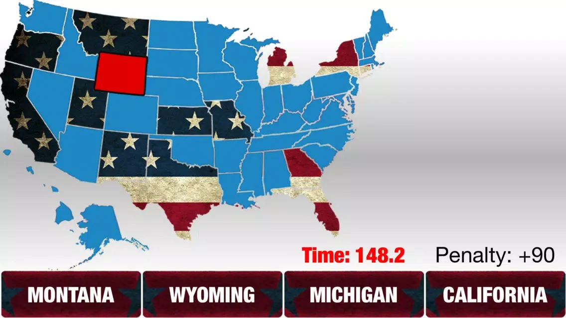 Ảnh chụp màn hình của USA STATES - QUIZ