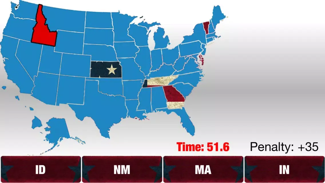Ảnh chụp màn hình của USA STATES - QUIZ