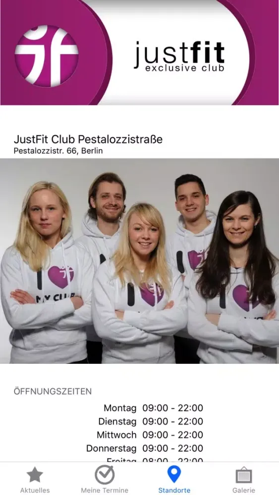 JustFit Club Pestalozzistraße应用截图