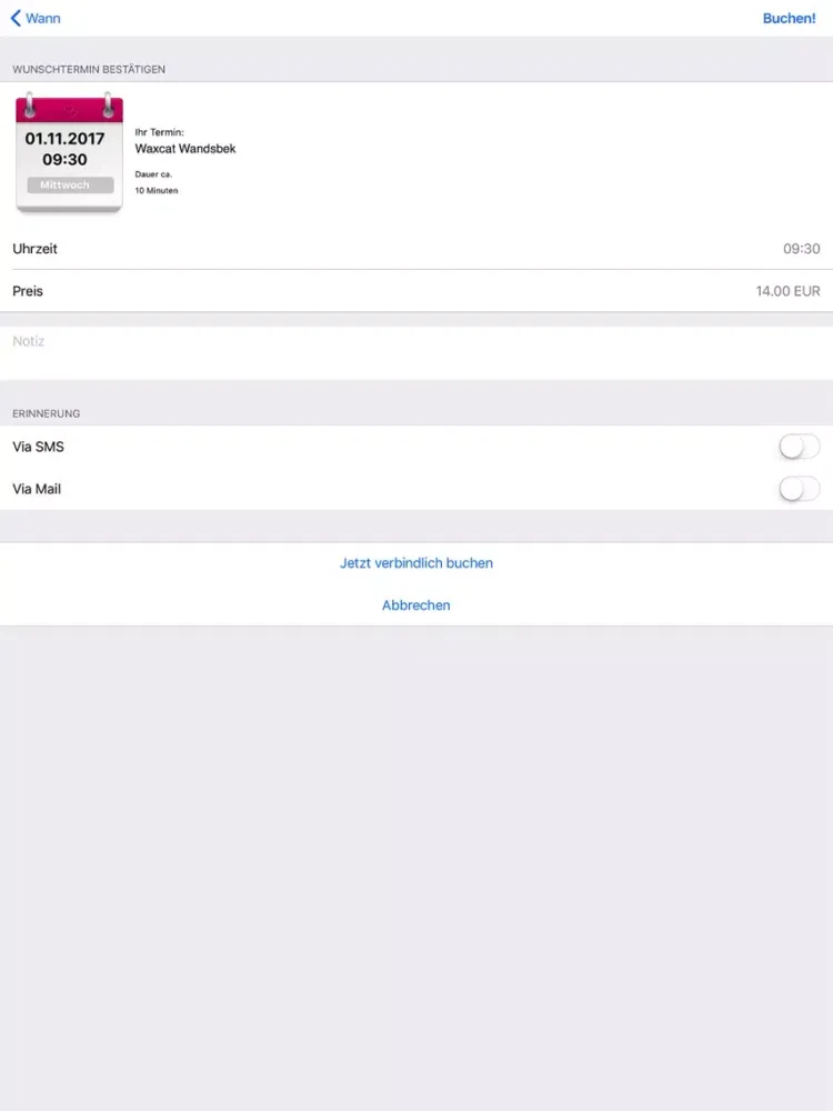 Waxcat Waxing iPad  Screenshots