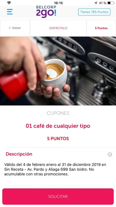 Ảnh chụp màn hình của BELCORP 2go!