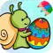 Easter eggs coloring pages for kids - Egg basket