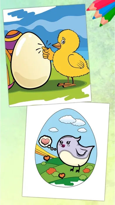 Easter eggs coloring pages for kids - Egg basket Screenshots