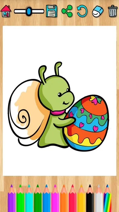 Easter eggs coloring pages for kids - Egg basket Screenshots