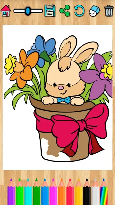 Easter eggs coloring pages for kids - Egg basket Screenshots