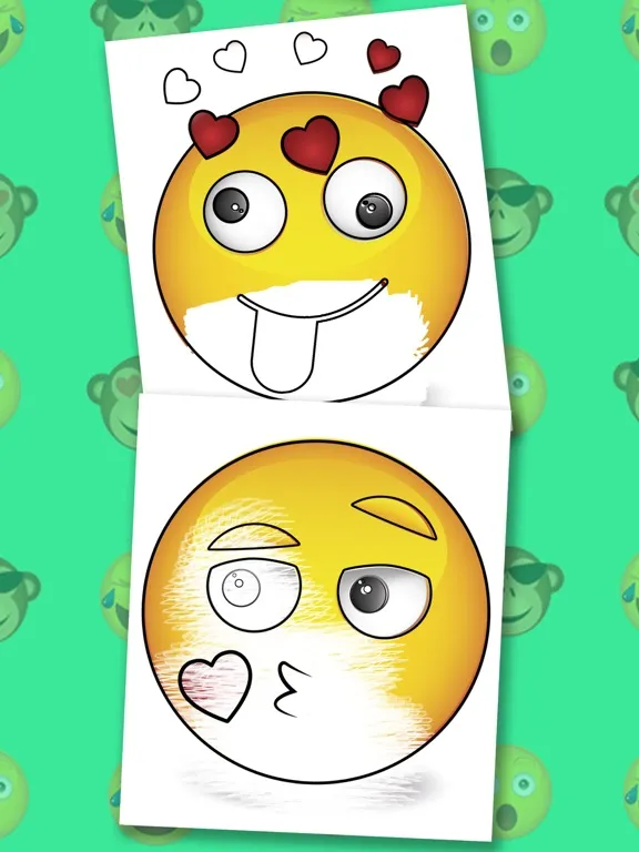 Emojis coloring book - Paint funny emoticons iPad 应用截图