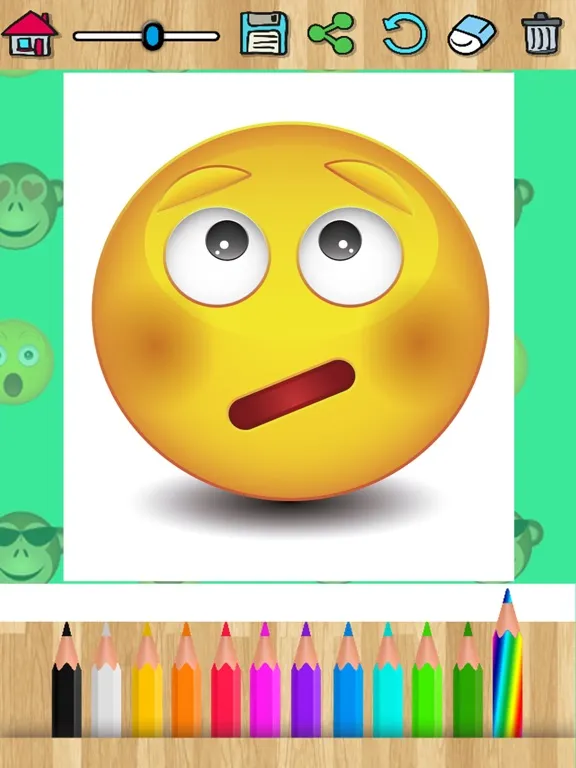 Emojis coloring book - Paint funny emoticons iPad 应用截图