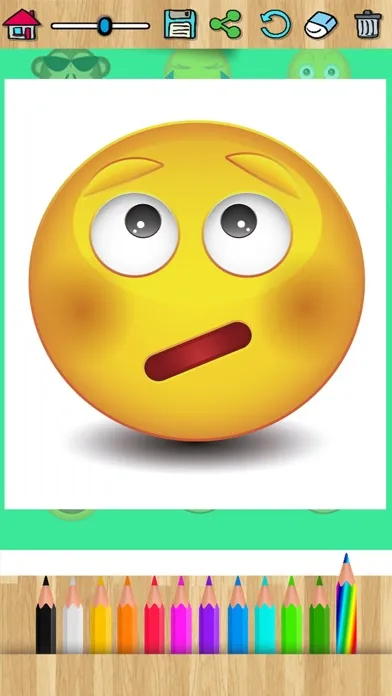 Emojis coloring book - Paint funny emoticons应用截图