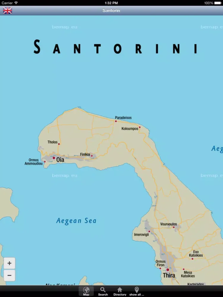 BeMap Santorini iPad 应用截图