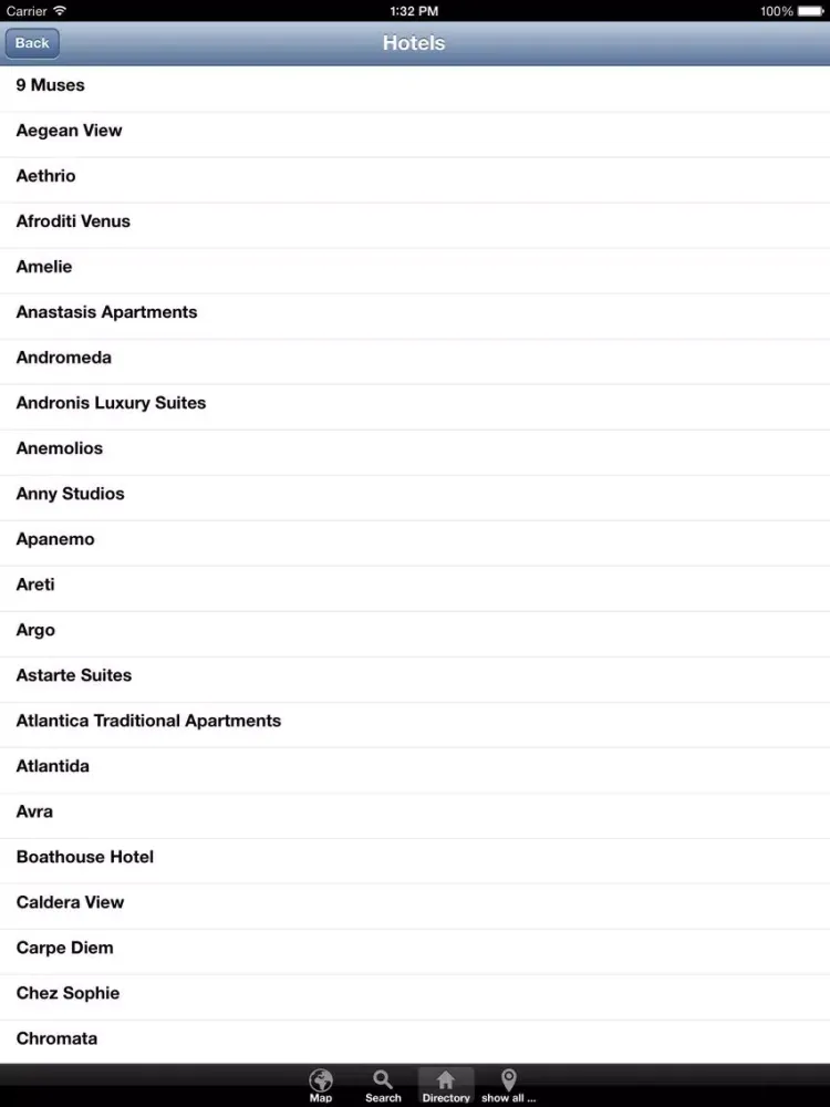 BeMap Santorini iPad 应用截图
