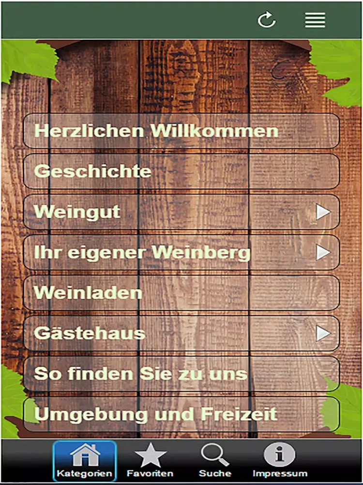 Tangkapan skrin Weingut Haas-Lenz iPad 