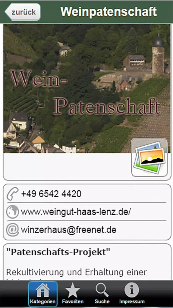 Tangkapan skrin Weingut Haas-Lenz