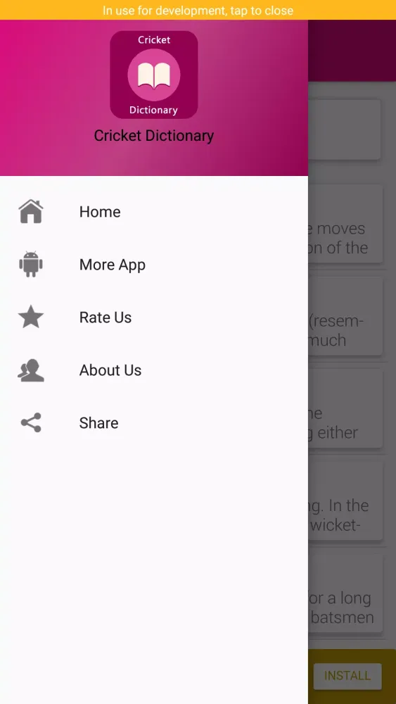 Cricket Dictionary Screenshots