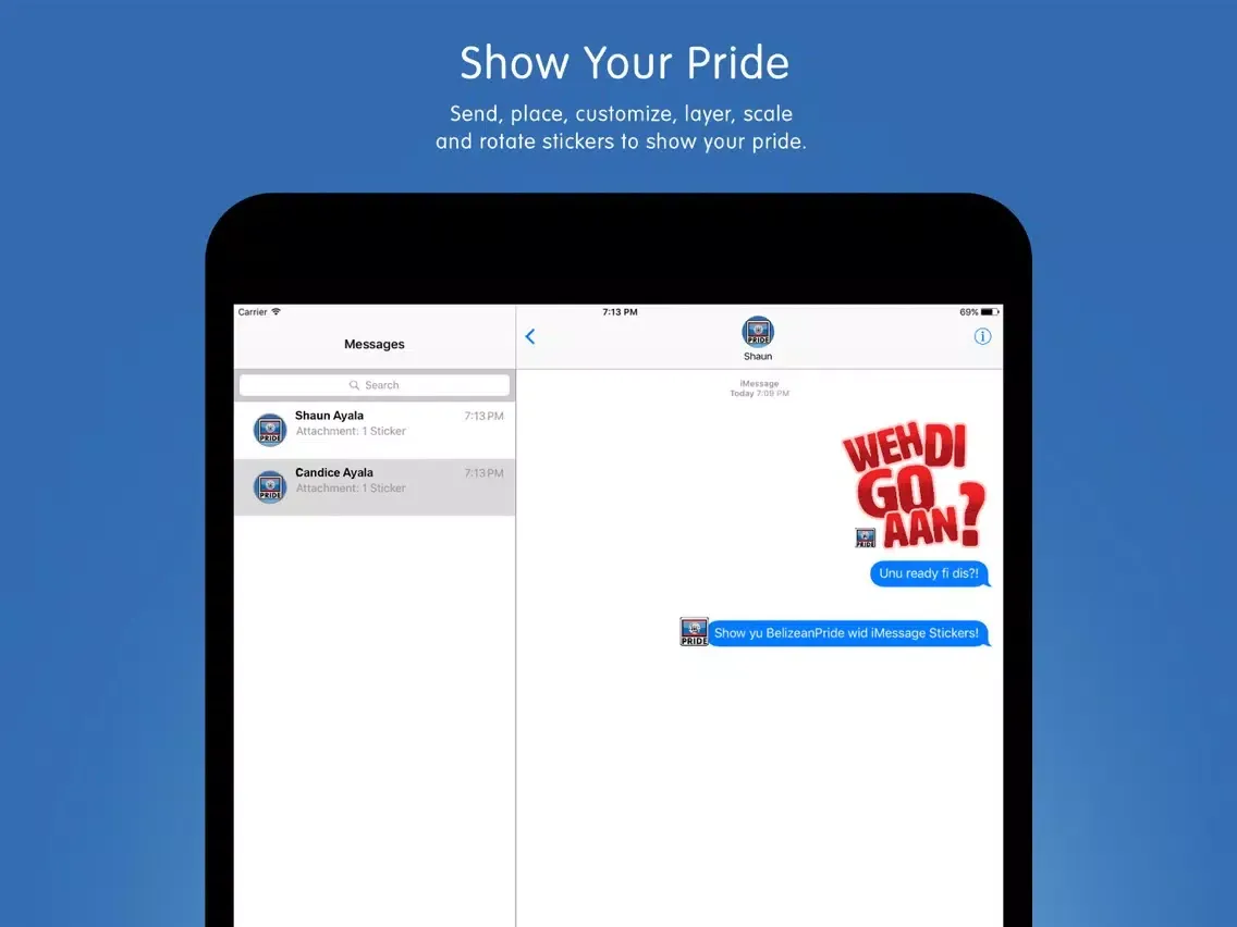 Скриншоты Belizean Pride Stickers iPad 