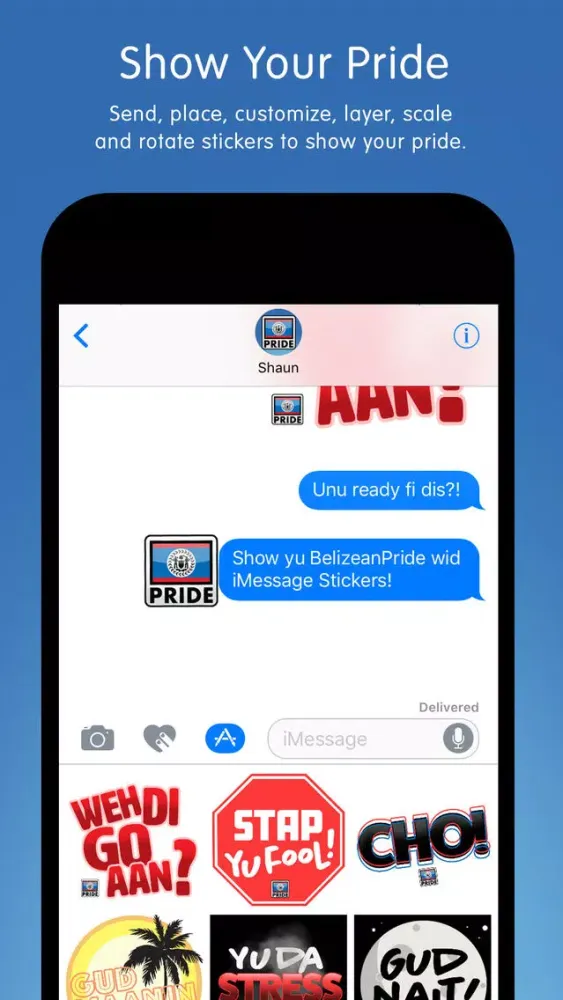 Скриншоты Belizean Pride Stickers