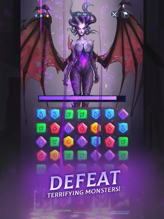 Capturas de tela do Puzzle Legends: Match-3 RPG iPad 