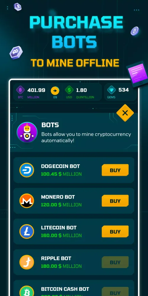 Idle Crypto Miner Screenshots
