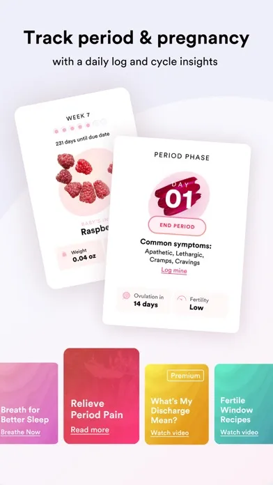 Capturas de tela do Bellabeat Wellness Coach