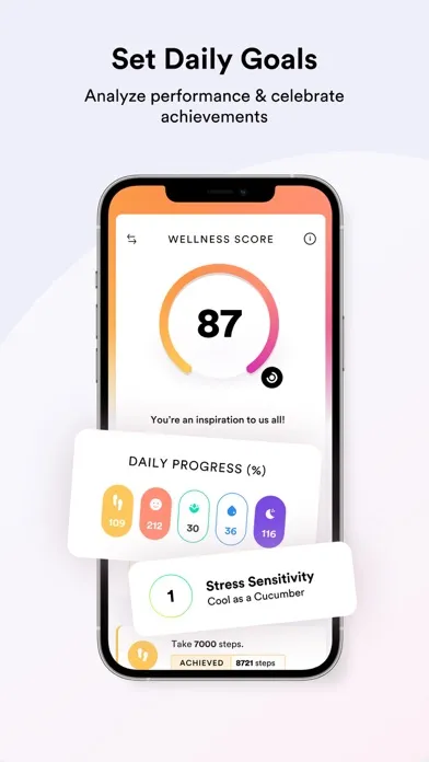 Capturas de tela do Bellabeat Wellness Coach