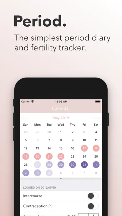 Captures d'écran de Period. & Ovulation Diary