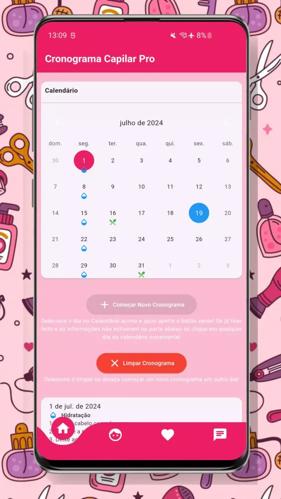 Tangkapan layar Capillary Pro Schedule