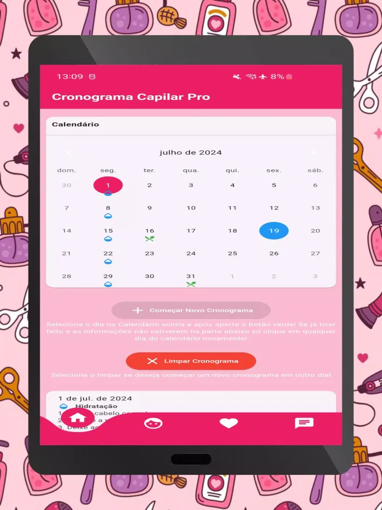 Tangkapan layar Capillary Pro Schedule