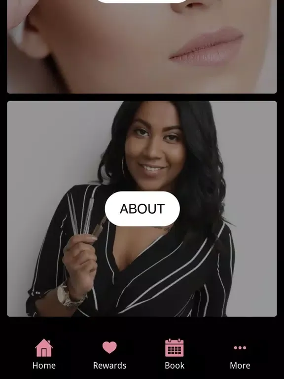Tangkapan layar Bella Lash Brow London iPad 