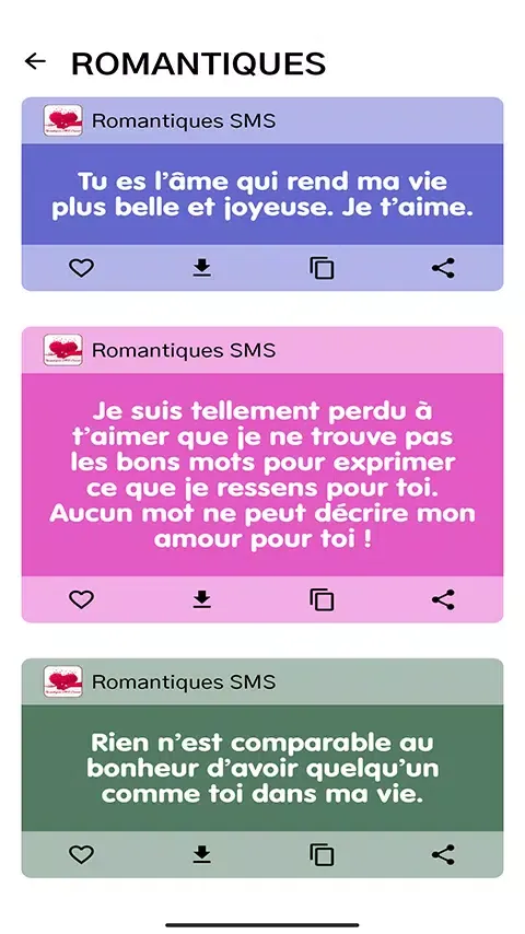 Romantique SmS D'Amour 2025应用截图