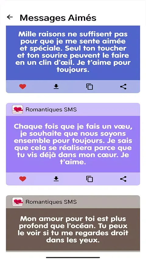 Romantique SmS D'Amour 2025应用截图