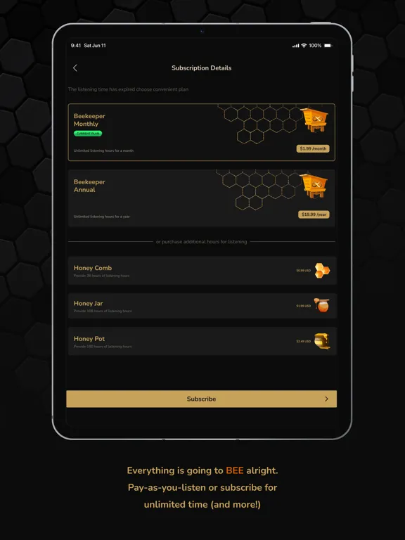 Tangkapan layar BeeCalm - Relax & Sleep Better iPad 